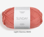 Sandnes Garn Sunday fingering weight 100% merino yarn in the color Light Sienna 4025