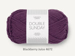 Sandnes Garn 100% merino wool yarn dk weight in the color 4672 Blackberry Juice