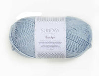 Sandnes Garn Sunday fingering weight 100% merino yarn in the color Diamond Blue 6012