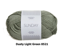 Sandnes Garn Sunday fingering weight 100% merino yarn in the color Dusty Lime Green 8521