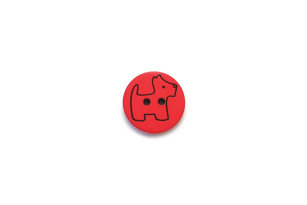 Scottie Dog Plastic Button 18mm