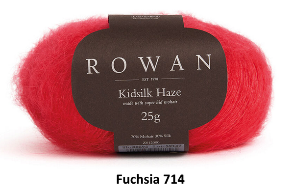 Rowan Kidsilk Haze Yarn in the color Fuchsia 714