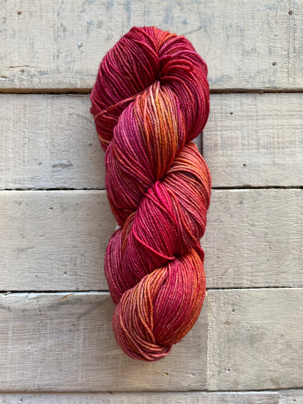 Malabrigo Ultimate Sock in the color Zinnia