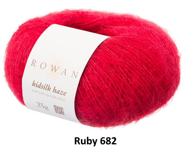 Rowan Kidsilk Haze Yarn in the color Ruby  682