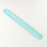 Sea Glass colored sock sizing ruler 