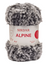 Sirdar Alpine Faux Fur yarn color Seal 402 (dark gray with white tips)