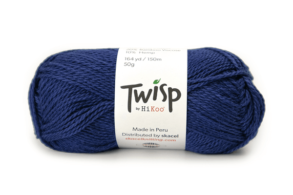 HiKoo Twisp sport weight yarn in the color Midnight Sky 6009