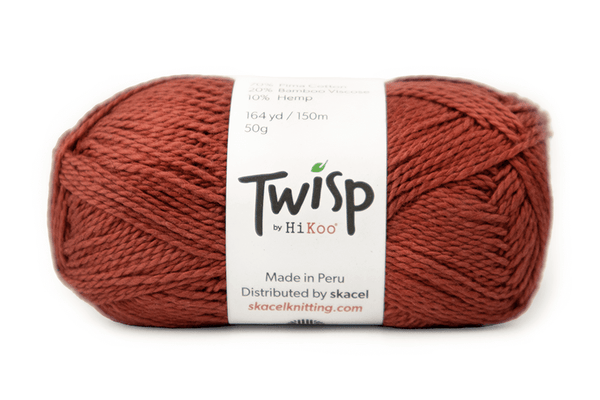 HiKoo Twisp sport weight yarn in the color Fireclay 6011