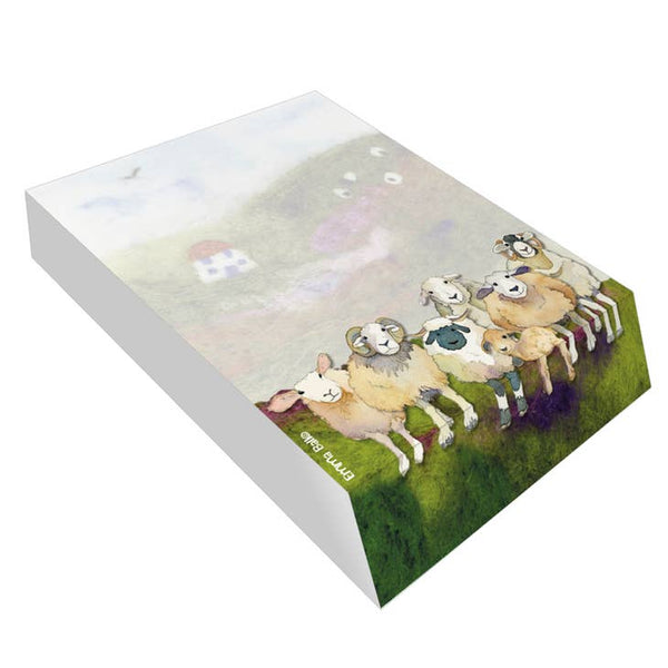 emma ball felted sheep slant notepad