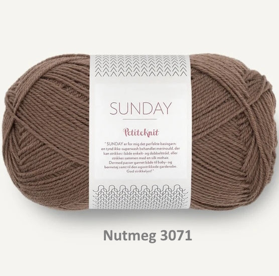 Sandnes Garn Sunday fingering weight 100% merino yarn in the color nutmeg 3071