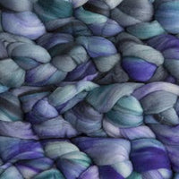 Malabrigo Nube unspun merino top hand dyed in the color Azules (blues)