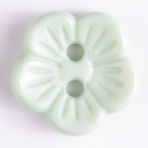 Polyamide Button - Green Flower 14mm