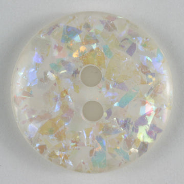 White with Sparkles Fashion Button