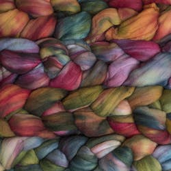 Malabrigo Nube unspun merino top hand dyed in the color Diana (multicolored)