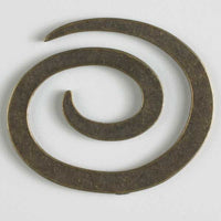 Antique Brass Metal Spiral Closure