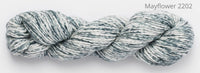 Blue Sky Fibers printed organic cotton worsted in the color Mayflower 2202