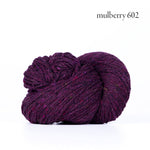 Kelbourne Woolens Lucky Tweed Yarn in the color Mulberry